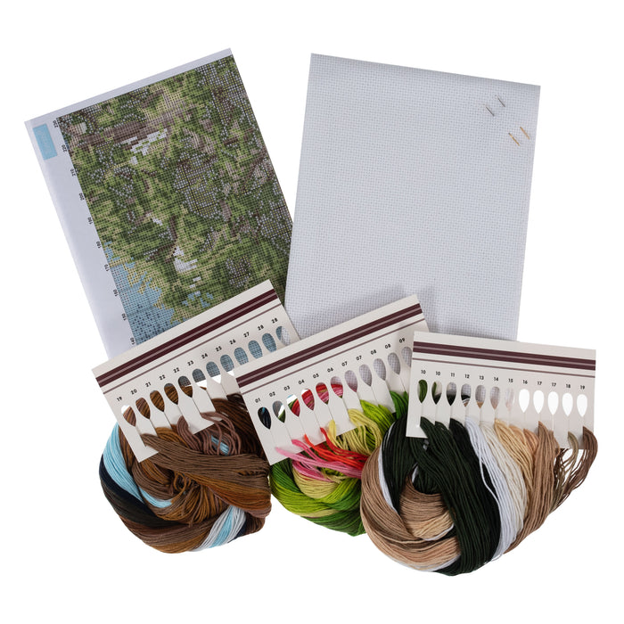 Trimits Counted Cross Stitch Kit Extra Large: Harbour View, 50x50cm, Includes Aida Fabric, Pre-Sorted Threads, Needle, Instructions in...