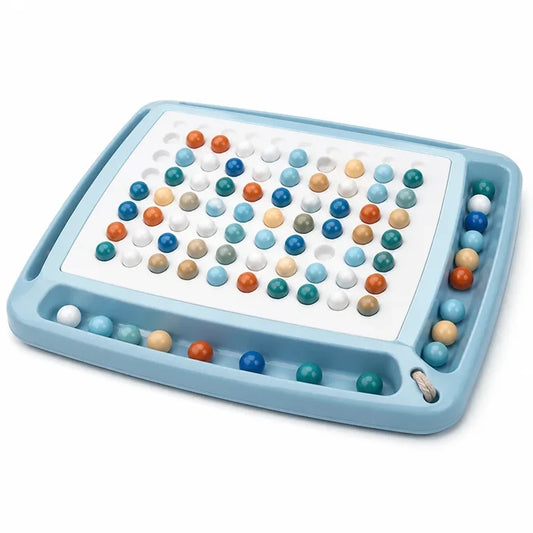 Two-Player Strategy Board Game with Recessed Collection Trough (80 Non-Toxic Pieces)