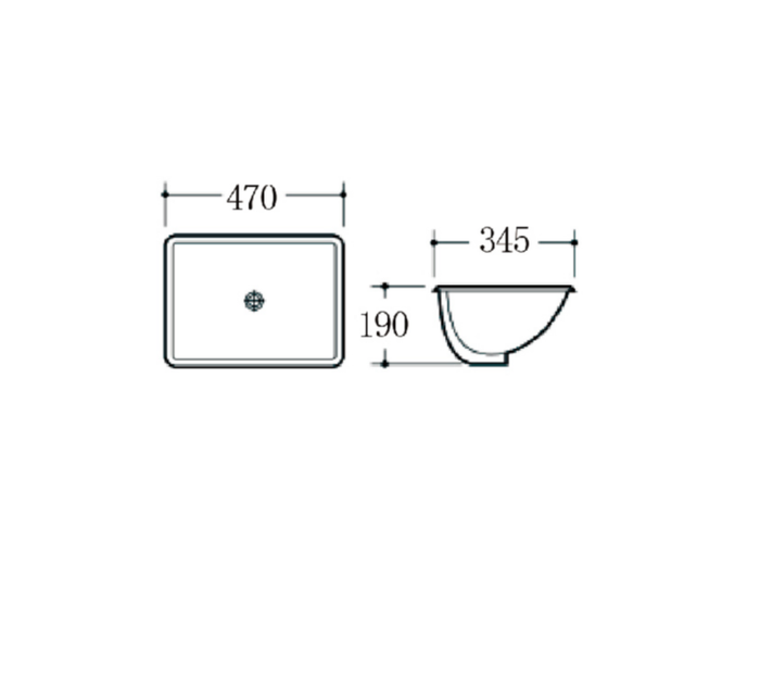 Under Counter Basin 470*345*190mm