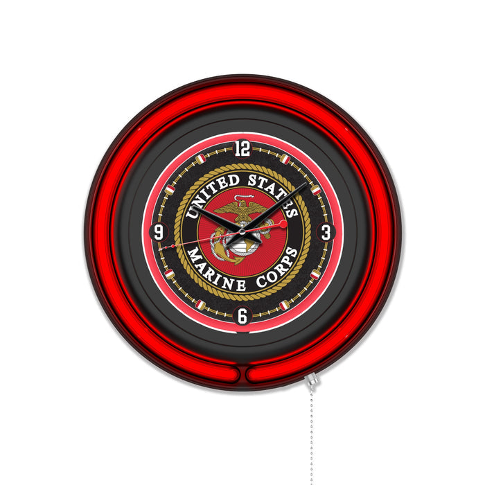 United States Marine Corps Double Neon Wall Clock*