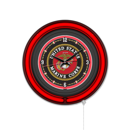United States Marine Corps Double Neon Wall Clock*