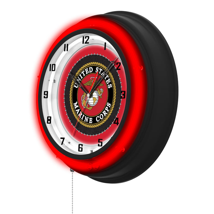United States Marine Corps Double Neon Wall Clock*