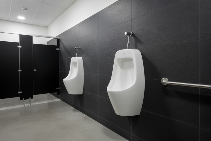 Urinals - ceramic shallow open bowl