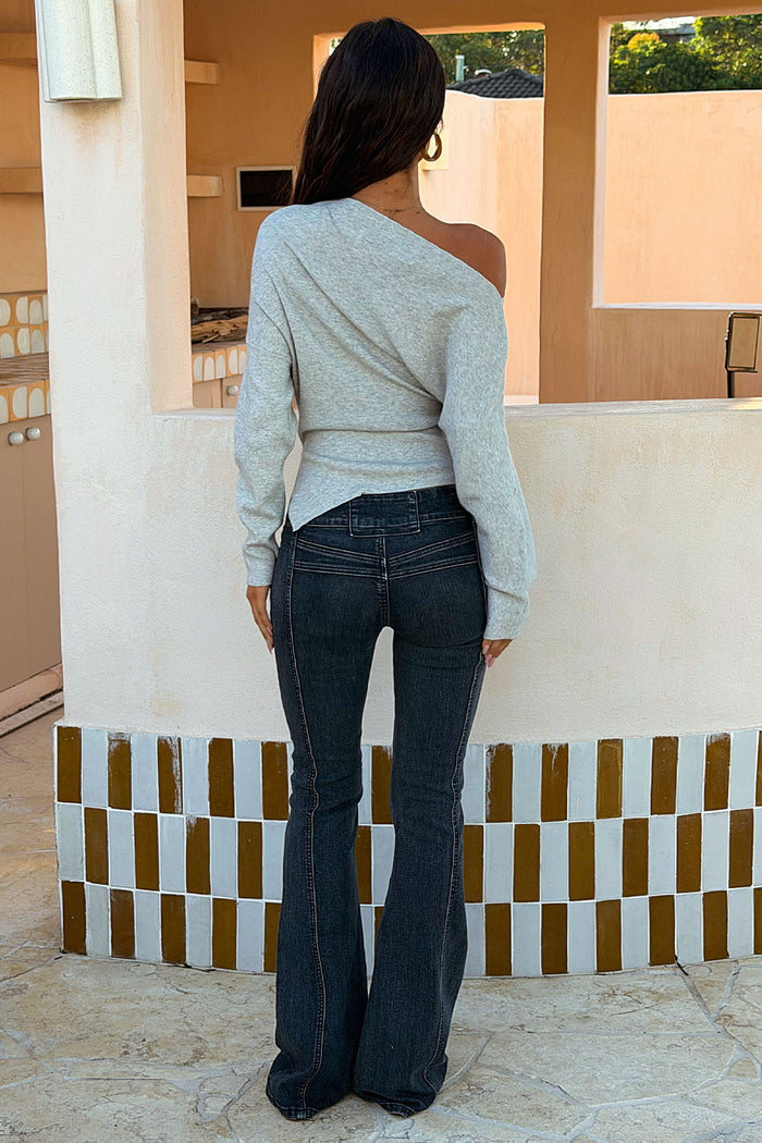 Vanessa Long Sleeve Top - Grey