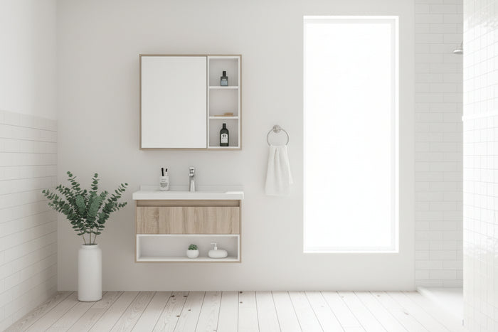 Vanity - Poli Series 900 Wood Grain And White - 100% Water Proof