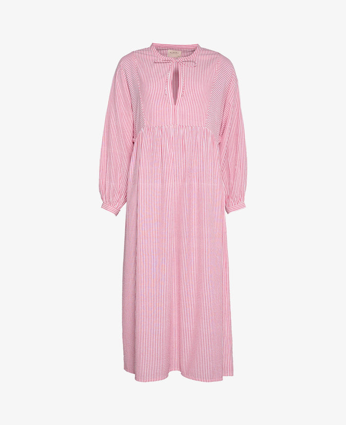 Vera Cotton Dress in Red and White - ANNIE.G