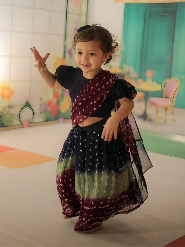 Warisha Mini Kids Saari