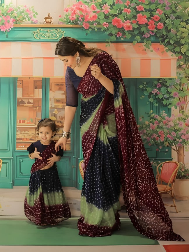 Warisha Mini Kids Saari
