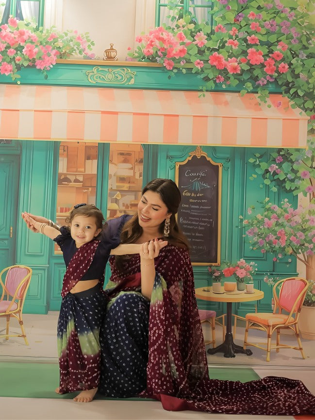 Warisha Mini Kids Saari