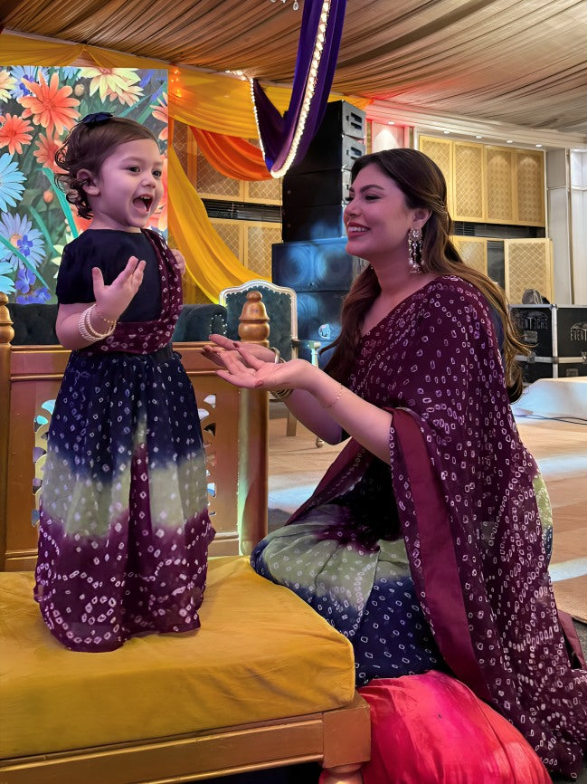 Warisha Mini Kids Saari