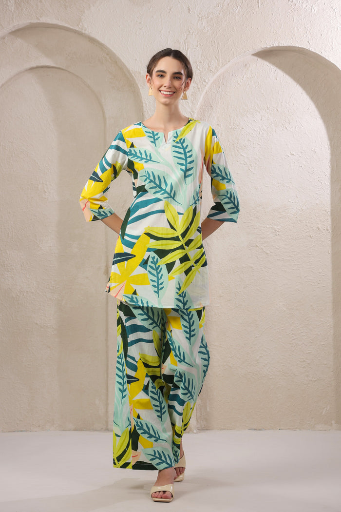 Whispering Leaves Cotton Co-ord Set