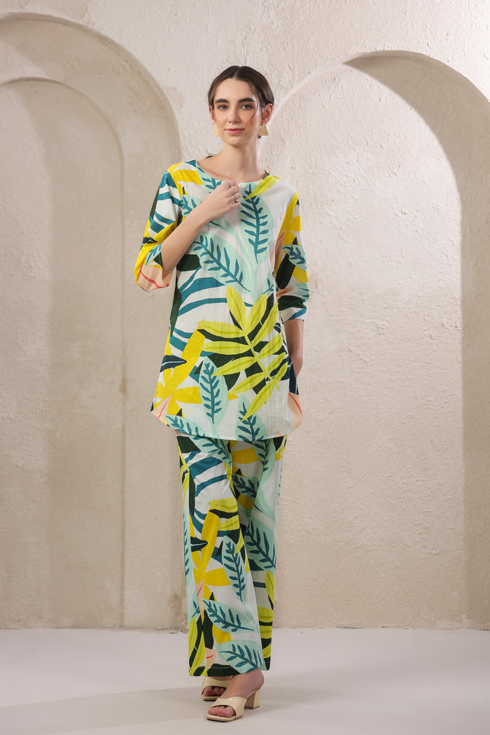 Whispering Leaves Cotton Co-ord Set