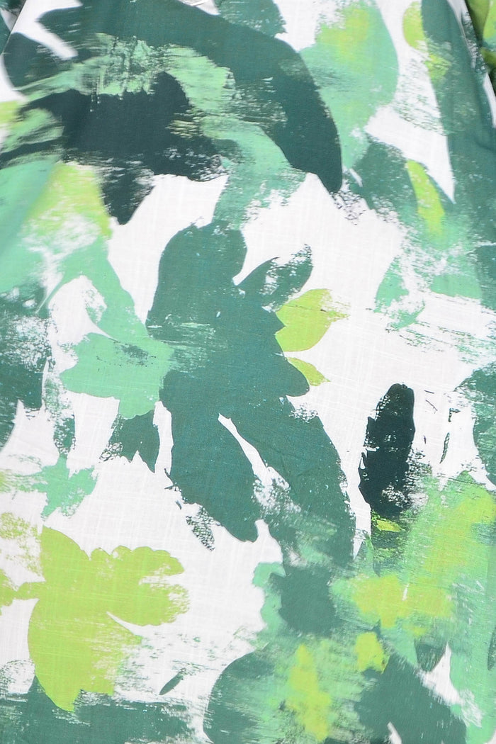 White green paint splash tunic dress by Ruby Rain, featuring a stylish, flowy design with artistic paint splash pattern.