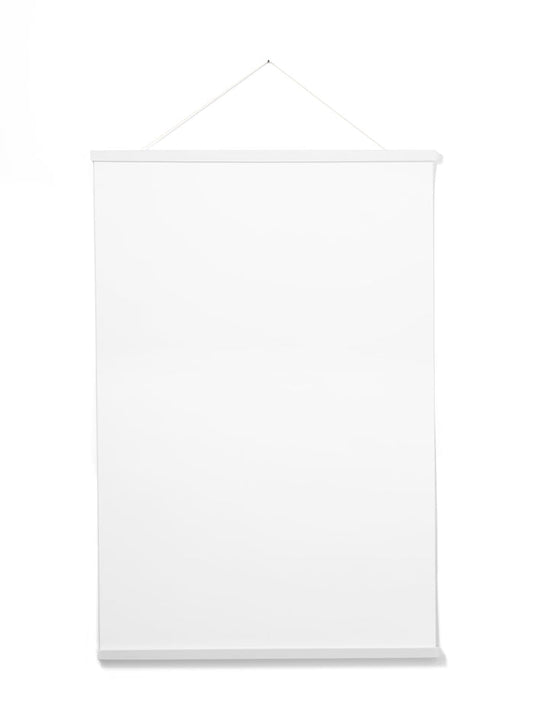 Scandinavian white oak poster wall hanger by Opposite Wall - Front of the poster hanger - Size 24 inches