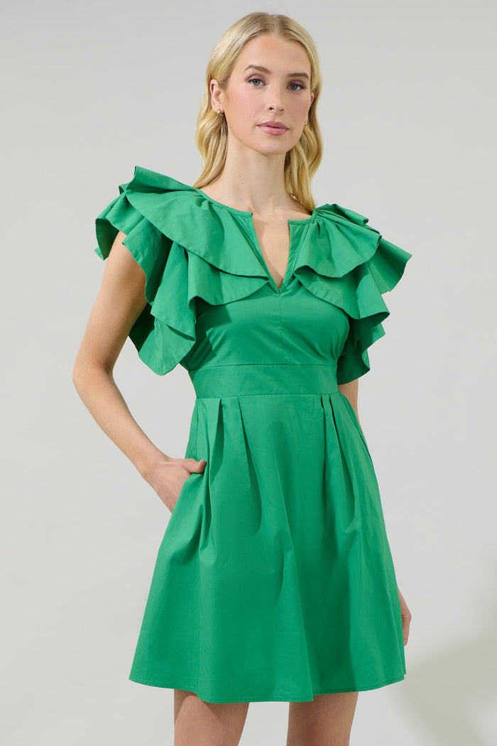 Wilma Ruffle Mini Dress