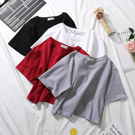 Women Essential Crop T-Shirt CH # 344 - saimwear