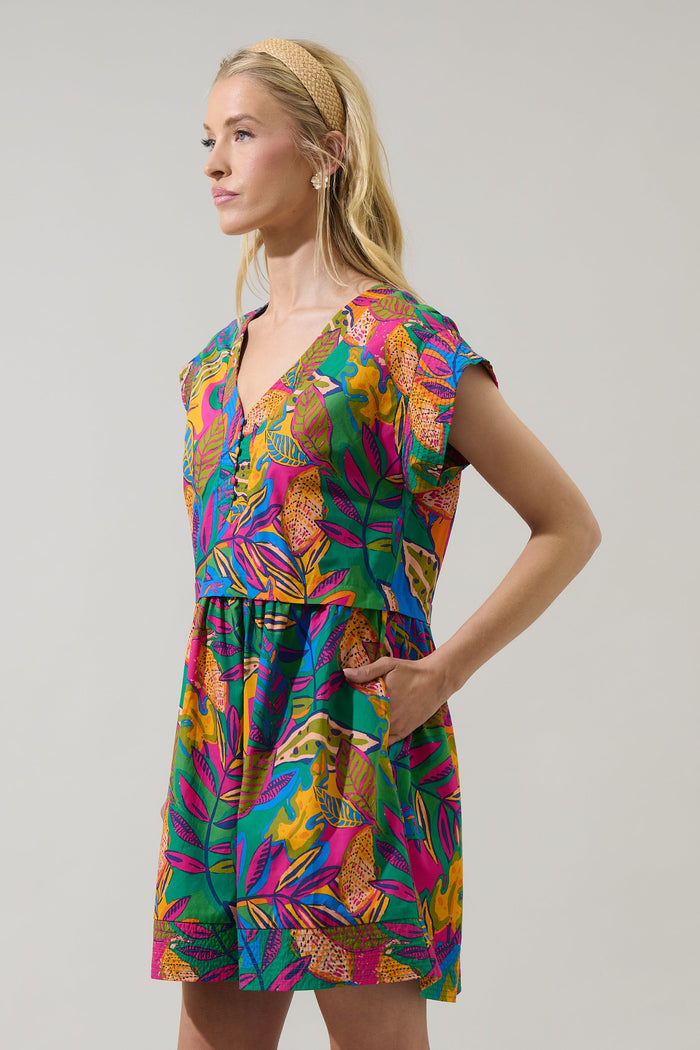Zamira Tropics Jolene Trapeze Mini Dress