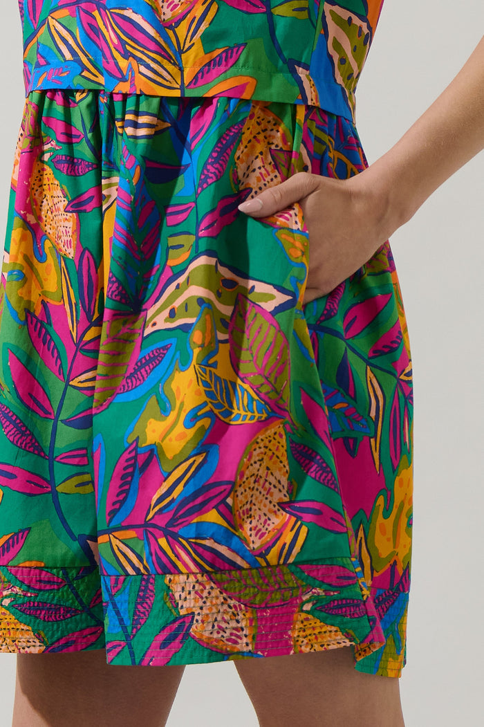 Zamira Tropics Jolene Trapeze Mini Dress